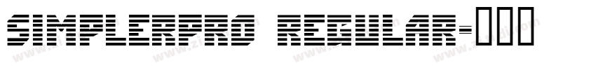 SimplerPro Regular字体转换